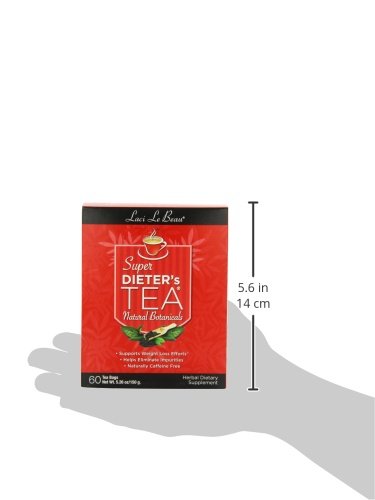 Laci Le Beau Super Dieter's Tea, All Natural Botanicals, 60 Count Box (Pack of 2)