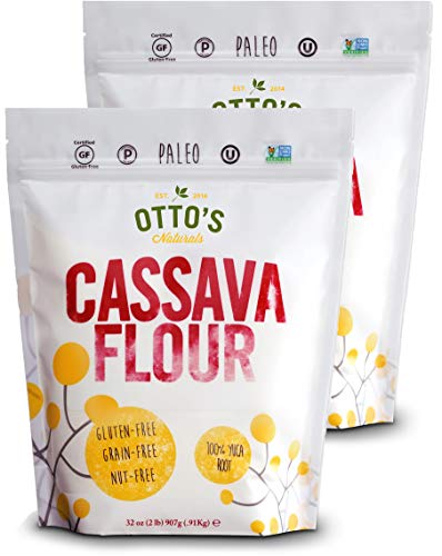 Otto's Naturals 100% Natural Cassava Flour Made from Yuca Root Bag, 2 Pound (2-(Pack))