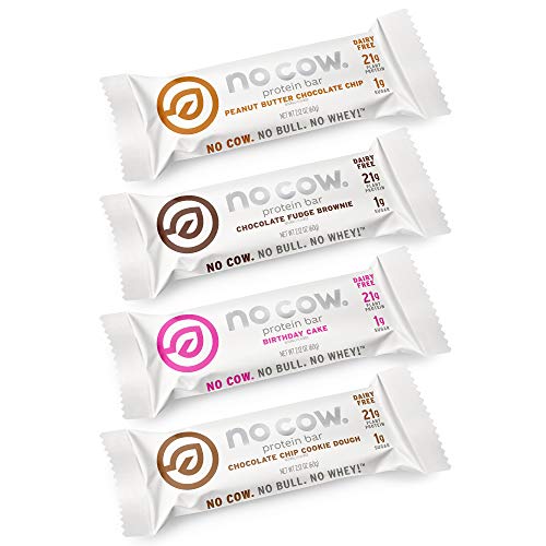 No Cow Protein Bars, Best Seller Pack, 20g Plus Plant Based Vegan Protein, Keto Friendly, Low Sugar, Low Carb, Low Calorie, Gluten Free, Naturally Sweetened, Dairy Free, Non GMO, Kosher, 12 Bars