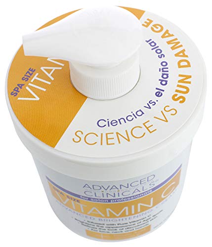 Advanced Clinicals Vitamin C Cream. Advanced Brightening Cream. Anti-aging cream for age spots, dark spots on face, hands, body.