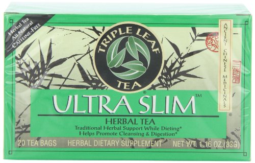 Triple Leaf Tea, Ultra Slim, 20 Tea Bags (Pack of 6)