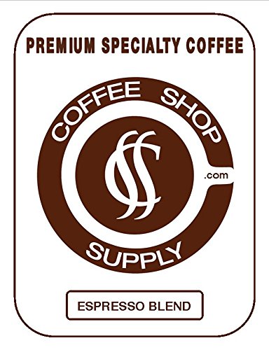 Coffee Shop Supply, Espresso Blend, Medium Roast, Whole Bean, Premium Specialty Coffee, 5-Pound Bag, 2 Pack