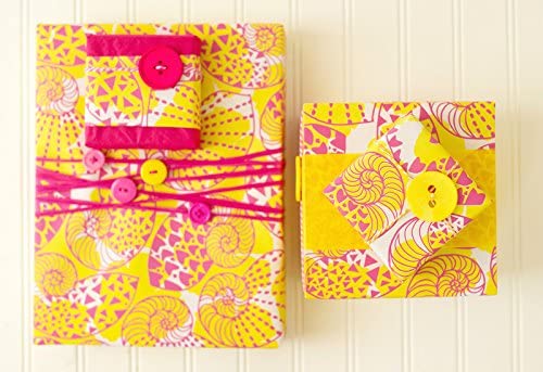 Nautilus Shell/Aloha Print Flower (6 Sheet Value Pack) - Eco-Friendly Wrapping Paper – Reversible - Gift Wrap by Wrappily