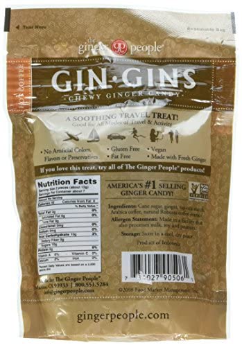 Ginger People Gin Gins Chewy Ginger Candy Hot Coffee - 3 oz