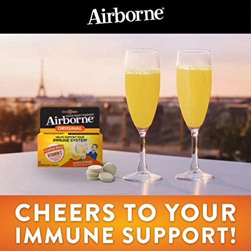Airborne Effervescent Health Immune Boosting Formula Zesty Orange 36 Tablets (Bonus Size)