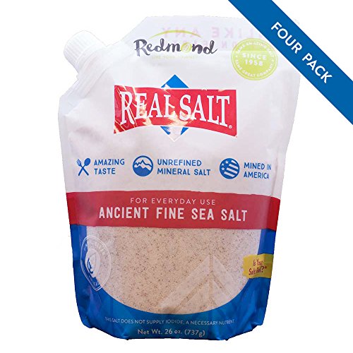 Redmond Real Salt - Ancient Fine Sea Salt, Unrefined Mineral Salt, 26 Ounce Pouch