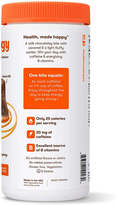 Mybite Energy Chocolate Vitamin, 60 Bites, Vitamin B6, B12, Caffeine, Energy Supplement