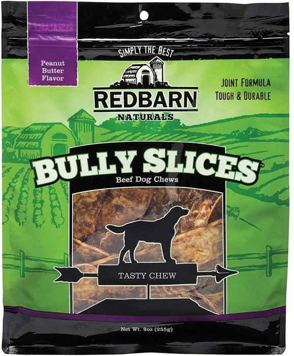 Redbarn Bully Slices for Dogs (Original Beef, Peanut Butter, Vanilla, French Toast) Natural Dental Treats