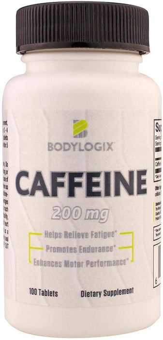 Caffeine Pills 200mg, Bodylogix Caffeine Tablets Maximum Potency Caffeine Supplement (100 Tablets)