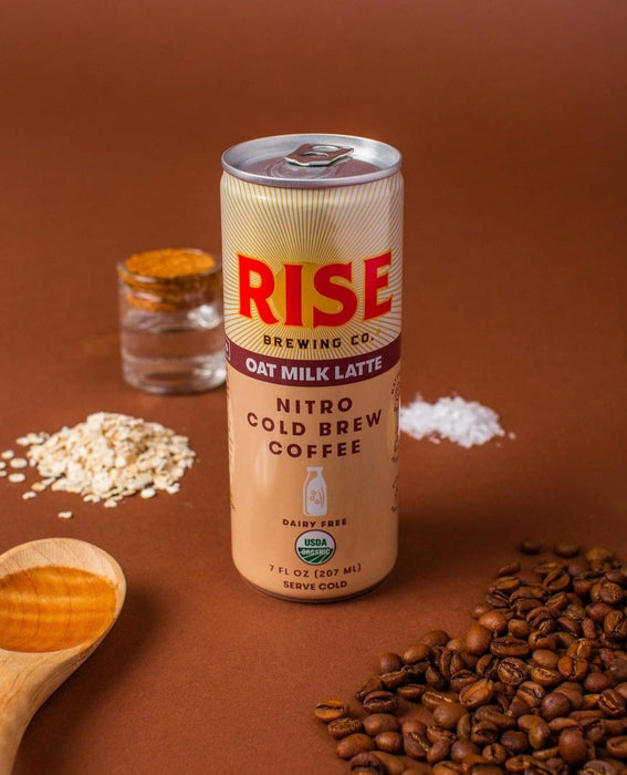 RISE Brewing Co. | Nitro Cold Brew Coffee (7 fl. oz. Cans) - Organic & Non-GMO | Draft Nitrogen Pour, Clean Energy, Low Acidity and Naturally Sweet