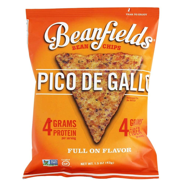 Beanfields Pico de Gallo Bean and Rice Chips, 1.5 oz (Pack of 5)