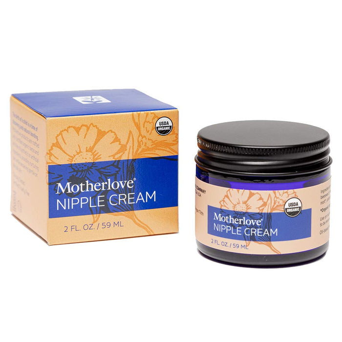 Motherlove - Nipple Cream (1oz), Lanolin-Free Organic Herbal Salve for Soothing Sore Cracked Nursing Nipples, Unscented Ointment, Great as a Pump Lubricant, No Need to Wash Off Prior to Breastfeeding