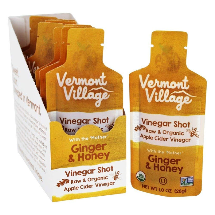 Vermont Village - Organic Apple Cider Vinegar Shots With the Mother Ginger &