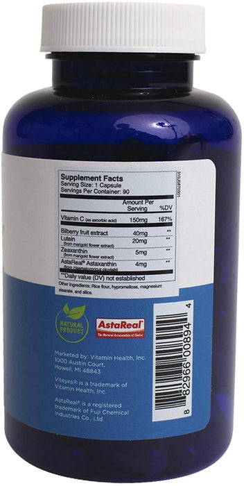 Viteyes Blue Light Defender+ Supplement Capsules, Dietary Safeguard from Harmful Blue Light