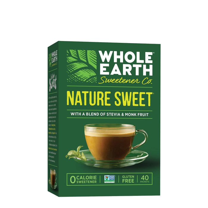 Whole Earth Sweetener, Nature Sweet Stevia & Monk Fruit Blend, 40-Count