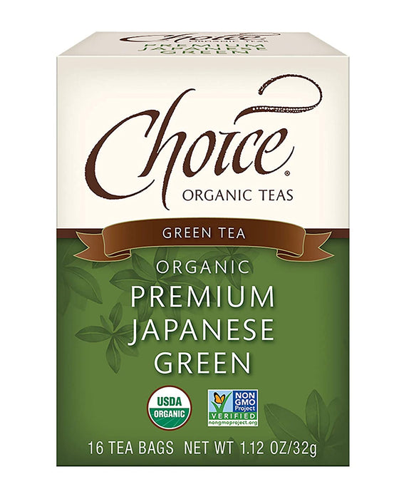 Choice Organic Teas - Premium Japanese Green Tea (6 Pack) - Organic Green Tea - 96 Tea Bags