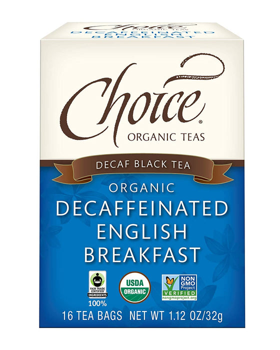 Choice Organic Teas - Decaffeinated English Breakfast Tea - Organic Decaffeinated Black Tea - 6 Pack, 96 Tea Bags Total