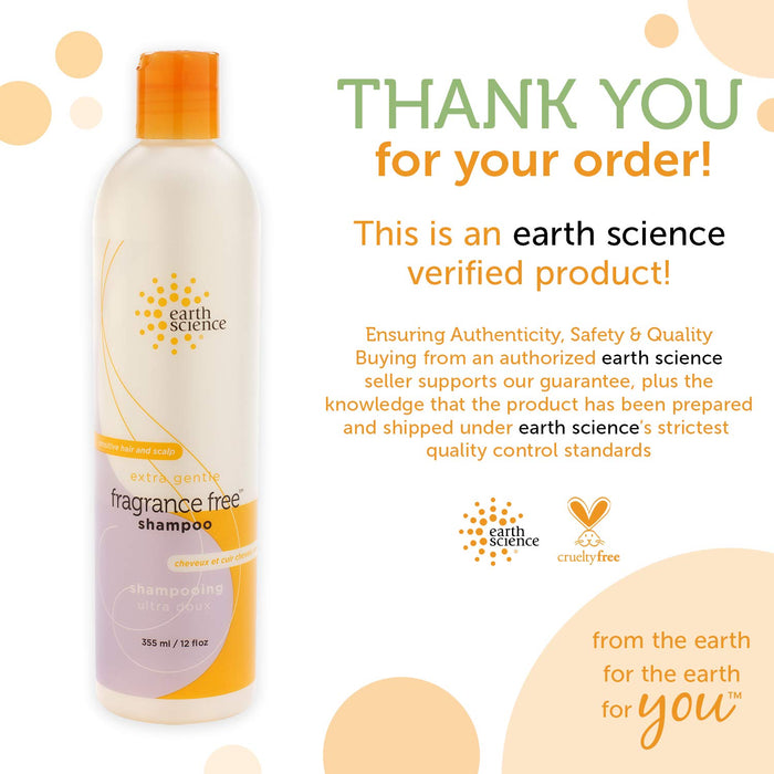 Earth Science Fragrance Free Shampoo, 12 fl. oz.