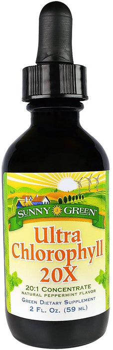 Sunny Green Ultra Chlorophyll 20x Natural Peppermint Flavor, 2 Ounce
