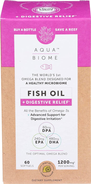 Aqua Biome, Fish Oil Digestive Relief, 60 Count