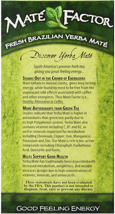 The Mate Factor Yerba Mate Energizing Herb Tea Bag