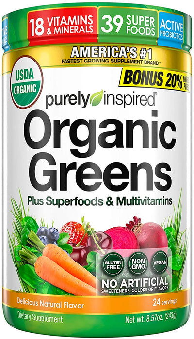 Purely Inspired Organic Super Greens Powder with Superfoods & Multivitamins