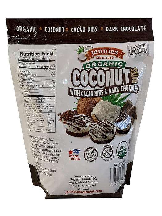 Jennies Organic Coconut Bites, Gluten Free, Peanut Free, Non GMO