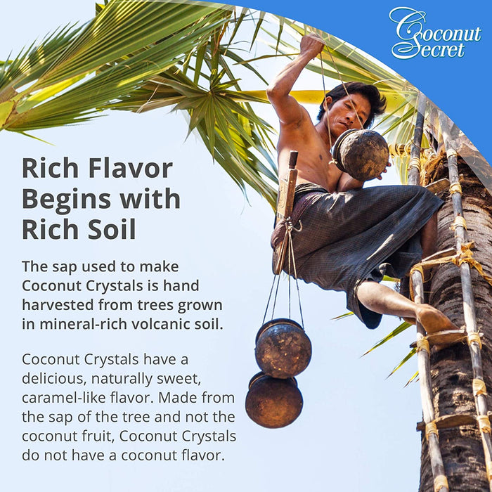 Coconut Secret Coconut Crystals (2 Pack) - 12 oz - Low-Glycemic Sugar Alternative, Replacement Sweetener - Organic, Vegan, Non-GMO, Gluten-Free, Kosher - 170 Total Servings