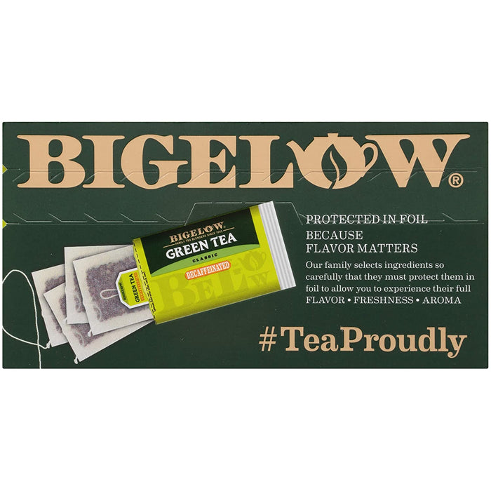 Bigelow Decaffeinated Green Tea Bags, 40 Count Box (Pack of 6) Decaf Green Tea, 240 Tea Bags Total
