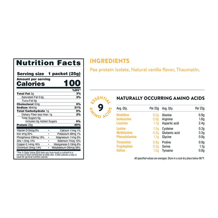 Nuzest Clean Lean Protein - Premium Vegan Protein Powder, Plant Protein Powder, European Golden Pea Protein, Dairy Free, Gluten Free, GMO Free, Smooth Vanilla, Single Serving