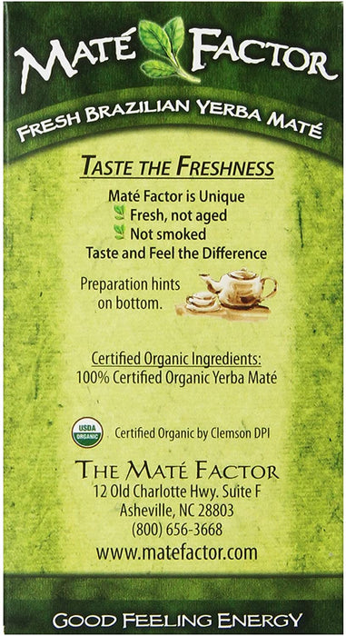 The Mate Factor Yerba Mate Energizing Herb Tea Bag