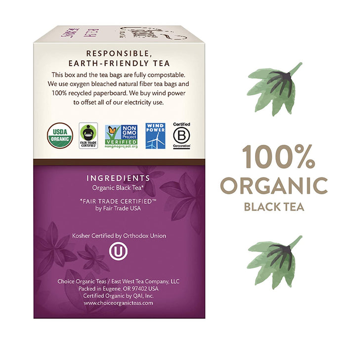Choice Organic Teas - English Breakfast Tea (6 Pack) - Organic Black Tea - 96 Tea Bags