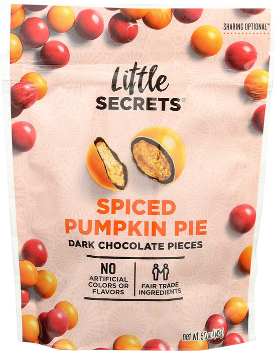 Little Secrets, Candies Spiced Pumpkin Pie Dark Chocolate, 5 Ounce