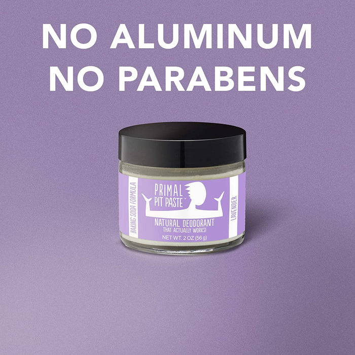 Primal Pit Paste All-Natural Deodorant - Aluminum & Paraben Free - Lavender Deodorant Jar