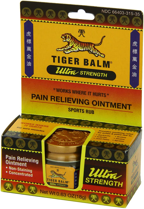 Tiger Balm Pain Relieving Ointment, Non-Staining, Ultra Strength