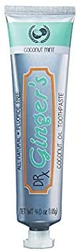 Dr. Ginger's Coconut Oil Toothpaste, 4 oz, 2 Count - Coconut Mint Flavor