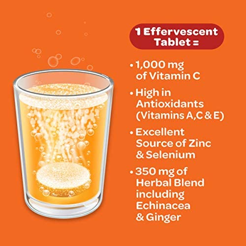 Airborne Effervescent Health Immune Boosting Formula Zesty Orange 36 Tablets (Bonus Size)