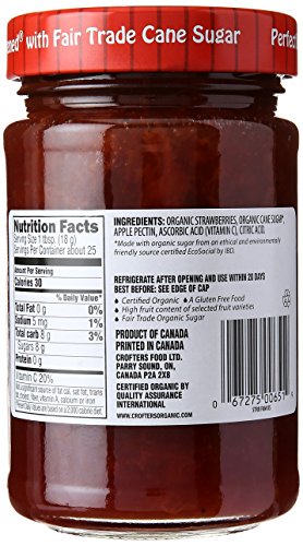 Crofter's Organic Premium Spread, Strawberry, 16.5 Ounce Jar