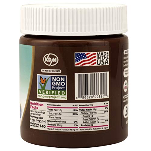 Nutilight Sugar-Free Keto-friendly Hazelnut Spread and Dark Chocolate 11 Ounces