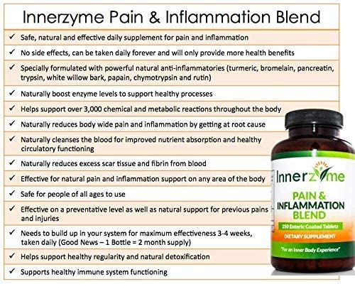 Innerzyme Acute Inflammation Blend - 250 Enteric Coated Systemic Enzyme