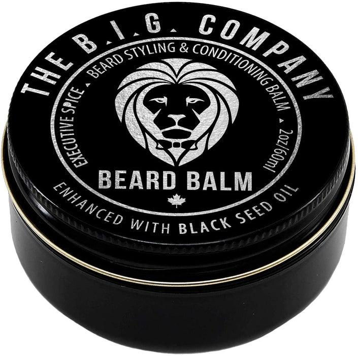 Beard Balm Leave-in Conditioner with Natural Bees Wax, Jojoba & Argan Oil - Styles, Softens, Strengthens & Thickens for Healthier Beard Growth & Mustache - 2 oz - The B.I.G. Company