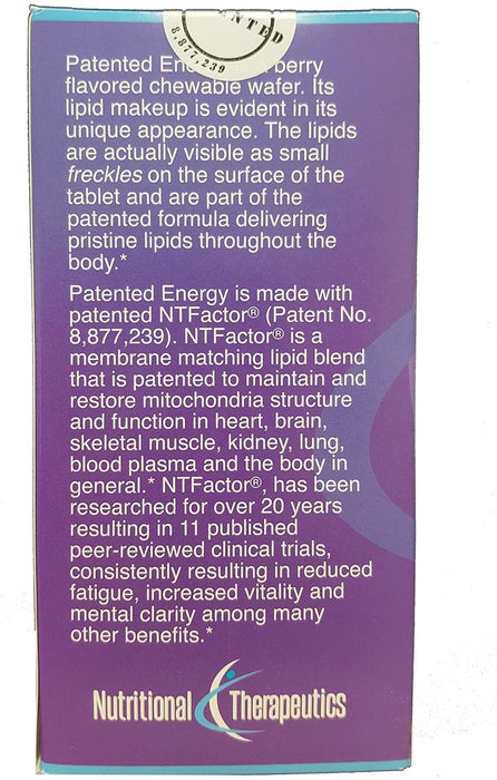 Nutritional Therapeutics Patented Energy with NT Factor, 60 Mixed Berry Chewable Wafers