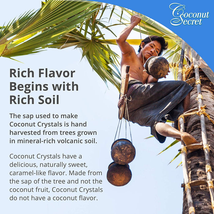 Coconut Secret Coconut Crystals (4 Pack) - 12 oz - Low-Glycemic Sugar Alternative, Replacement Sweetener - Organic, Vegan, Non-GMO, Gluten-Free, Kosher - 340 Total Servings