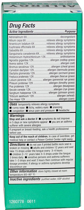 Grass Pollen & Allergies#706 BioAllers 1 oz Liquid